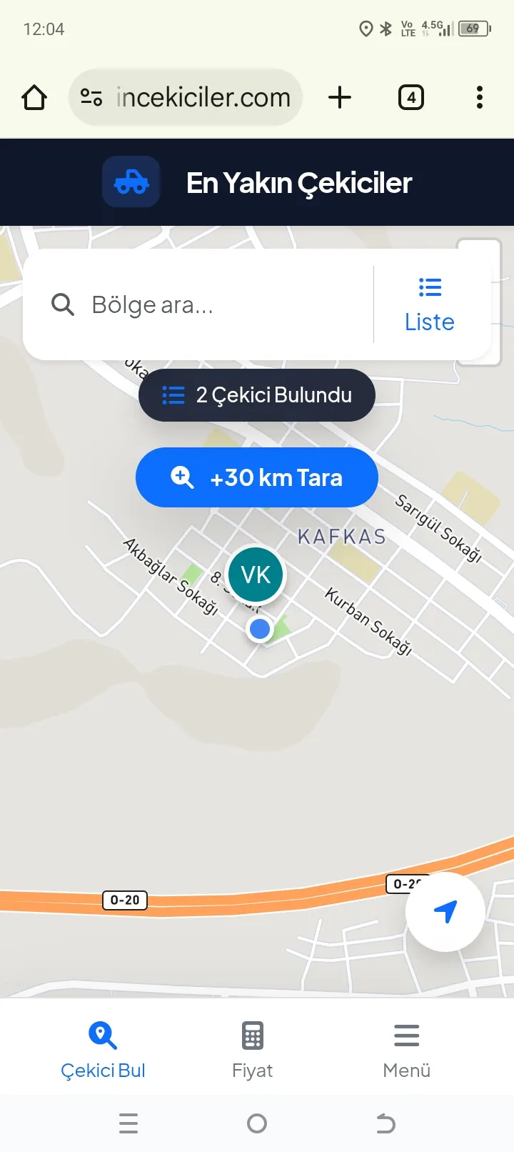 Bana En Yakın Çekici