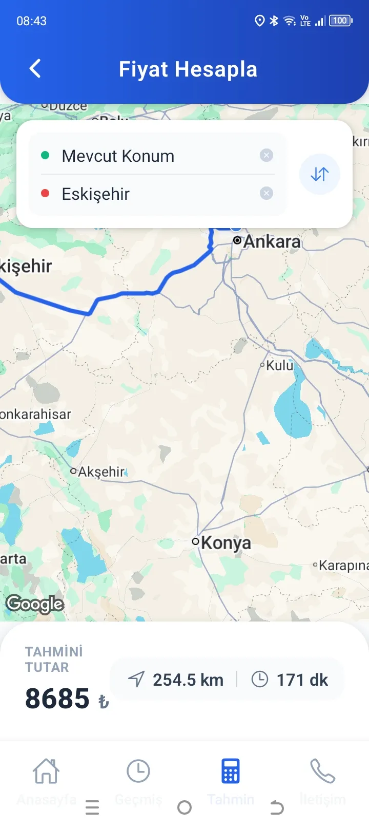 En Yakın Çekici Ücretleri